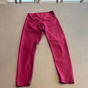 Adult metallic red Leggings- matching sports bra in another post